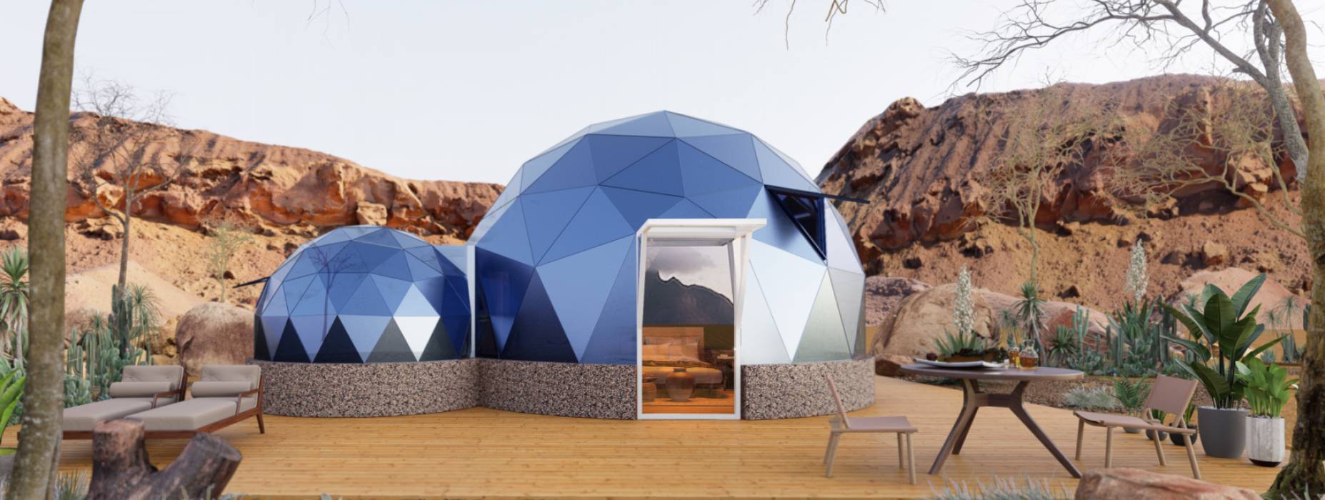 五原县球形智能光伏玻璃星空房